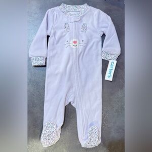 Carter's Lavender Bunny Pajama Sleeper
